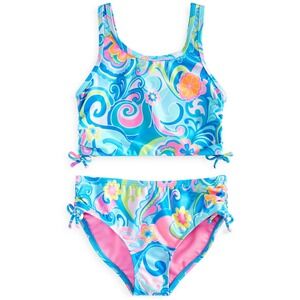 Breaking Waves Big Girls 2-Pc. Retro Floral Swimsuit - Size 14